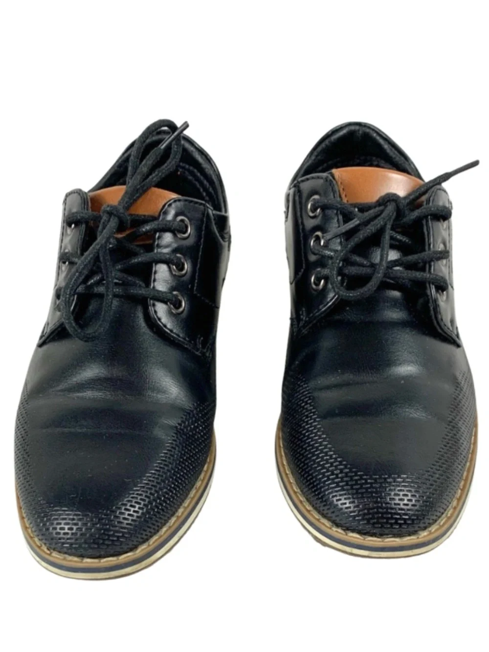 Oxford Comfy Formal Black Brown Shoes Boys Size 1 Dress Shoes Preppy